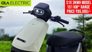 151 km IDC Range Price ₹85000 OLA S1X 3kWh First Ride Review [upl. by Eveiveneg]