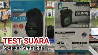 TES SUARA SPEAKER SIMBADDA CST 835 N amp SPEAKER SIMBADDA CST 838 N COCOK UNTUK KARAOKE RAPAT SENAM [upl. by Parry]