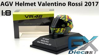 18 MINICHAMPS AGV Helmet Valentino Rossi 2017 [upl. by Torrell275]