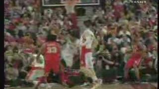 TJ Ford gets injured against Nets 07 Playoffs [upl. by Eelyac]