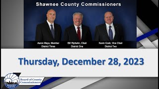 Shawnee County Kansas Commission Meeting 20231228 [upl. by Samul894]