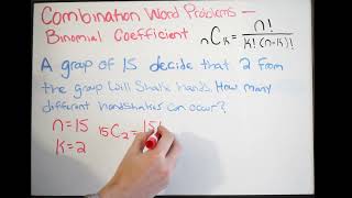 Combination Word Problems  Binomial Coefficient  Example 3 [upl. by Alleyn]