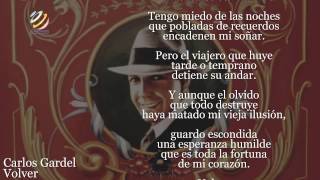 Carlos Gardel  Volver Lyric video HQ Audio [upl. by Fiore]