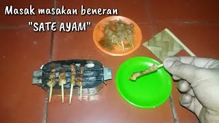 Miniature Cooking quotChicken Satayquot Indonesian Food  masak masakan quotsate ayamquot [upl. by Ronalda]