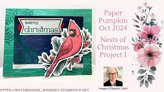 Oct 2024 Paper Pumpkin Nests of Christmas Kit  Project 1 [upl. by Yhtomit]