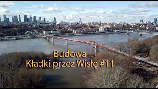 Budowa kładki pieszorowerowej w Warszawie 11 [upl. by Nodnelg916]