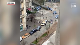 Rapina in banca a Milano attacco al Credit Agricole di piazza Ascoli [upl. by Madi913]