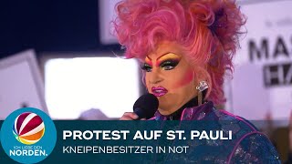 Protestaktion auf der Reeperbahn Hamburger Kneipenbesitzer in Not [upl. by Pilloff]