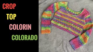 Crop Top crochet Colorin Colorado [upl. by Ardra]