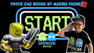 Playing The NEW Prove Dad Wrong By Making Phones Game On Roblox [upl. by Avlem538]