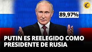 VLADIMIR PUTIN GANA REELECCIÓN con más del 87 de votos gobernará en Rusia hasta 2030  El Comercio [upl. by Zawde]