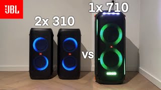 2x 310 vs 710 JBL Partybox comparison [upl. by Franklyn875]