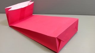 How to Make an Origami Gift Bag with a Gusset for Holidays [upl. by Irem404]