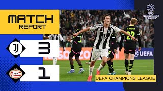 Juventus 31 PSV  UEFA Champions League 202425  juventus psv [upl. by Nosnorb]