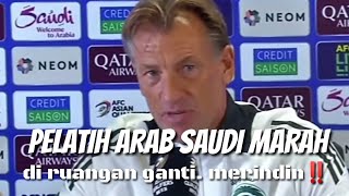 PELATIH ARAB SAUDI MARAH DI RUANGAN GANTI kalah telak oleh INDONESIA 20 [upl. by Nonek]