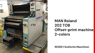 MAN Roland 202 TOB Offset printing machine [upl. by Pickard]