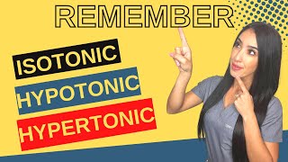 How to Remember IV Solutions  Hypotonic Hypertonic Isotonic [upl. by Ahl]