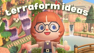 10 NEW Terraforming Ideas for Your Animal Crossing Island [upl. by Lubin]