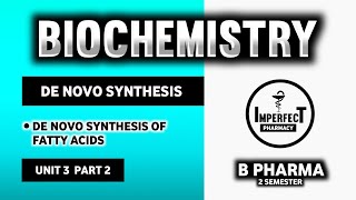 De Novo Synthesis Of Fatty Acids  Fatty Acids  Lipids Metabolism  Biochemistry  B Pharma [upl. by Ybanrab]