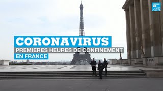 EN IMAGES  Coronavirus  les premières heures de confinement en France [upl. by Stoddart513]