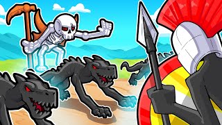 NEW Undead Army of Chaos VS Stickman Speartons in Stick War 3 [upl. by Dorrie714]