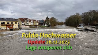 HochwasserUpdate  26122023  Rotenburg an der Fulda [upl. by Wicks]