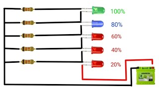 How to make Battery 🔋 leval indicator 12 volt circuit digram [upl. by Ignatz]