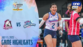 Akari vs Creamline highlights  2023 PVL Invitational Conference  July 15 2023 [upl. by Aleda]