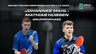 Johann Mahl  Mathias Hübgen I Gruppenphase TischtennisDM U19 2023 [upl. by Keyes671]