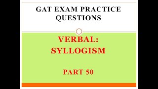 GAT Exam Practice Question Part 50 [upl. by Moule309]