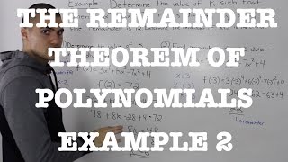 MHF4U 36  remainder theorem of polynomials example 2 [upl. by Oiramed]