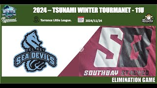 20241124 2024 Tsunami Winter Classic  South Bay Stacked 11U vs Del Rey Sea Devils 11U [upl. by Ahsaetal380]