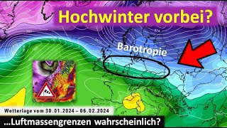 Hochwinter vorbei Luftmassengrenze durch Barotropie möglich [upl. by Nylasej]