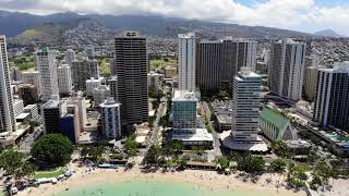 Alohilani Resort from above Waikiki Beach [upl. by Filomena]