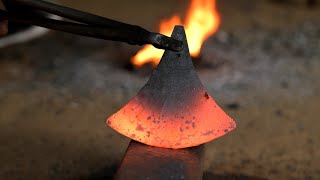 Making a beautiful axe with new technique  New art how to make an axeBlacksmith [upl. by Draillih]