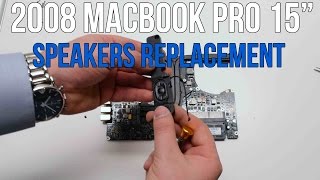 2008 Macbook Pro 15quot A1286 Left and Right Speaker Replacement [upl. by Refinnej]