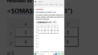 shorts VEJA ESSA FUNÇÃO DO EXCEL MUITO COBRADA EM CONCURSO excel concurso concursopublico [upl. by Ahsets474]