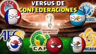 VERSUS DE CONFEDERACIONES MUNDIAL DE QATAR 2022 COUNTRYBALL [upl. by Naols258]