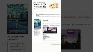 Introducing our Movie amp TV Watchlist Notion Template 🎥 shorts notion notiontemplate [upl. by Emsoc521]