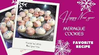 Meringue cookies  3 ingredients Recipe  New Year Special  by yourcook [upl. by Nosnibor]