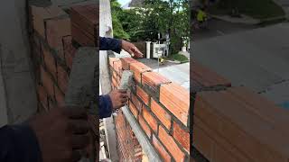 How to Lay the Red Bricks  Daily Construction Job shorts shortsvideoviral [upl. by Barboza]