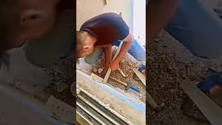 Ac installation work⚡🛠🛠airconditioninginstallationyoutubeshortvideoviralvideo [upl. by Dutch]