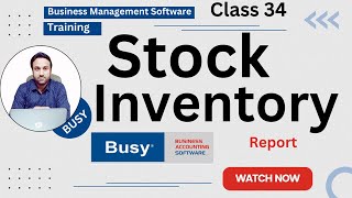 Easy Stock Inventory Reporting in BUSY Software  Quick Tutorial [upl. by Annahahs]