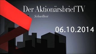 06102014  Schnelltest Der Aktionärsbrief TV [upl. by Chemesh563]