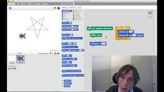 Programmation et géométrie dynamique niveau CM26e tuto 07  le pentagramme [upl. by Rehpotsrhc]