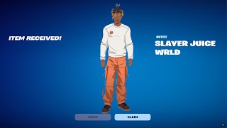 How To Get juice wrld Skin in fortnite Now Free Slayer juice wrld skin [upl. by Stiruc871]