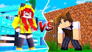 CASA DE RICO vs CASA DE POBRE NO MINECRAFT [upl. by Gnap]