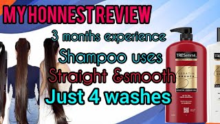 tresemme shampoo conditionar uses is my honnest review and straight smooth just 4 washes saloon feel [upl. by Adnofal]