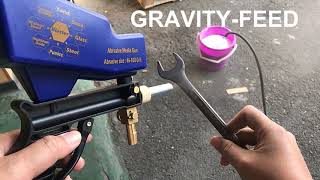 Amazing How does LEMATEC Sandblasting Gun work to remove rust or paint easily [upl. by Nana]