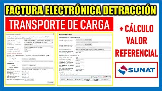 EMISIÓN FACTURA ELECTRÓNICA CON DETRACCIÓN 2023 SERVICIO DE TRANSPORTE DE CARGA [upl. by Wald210]